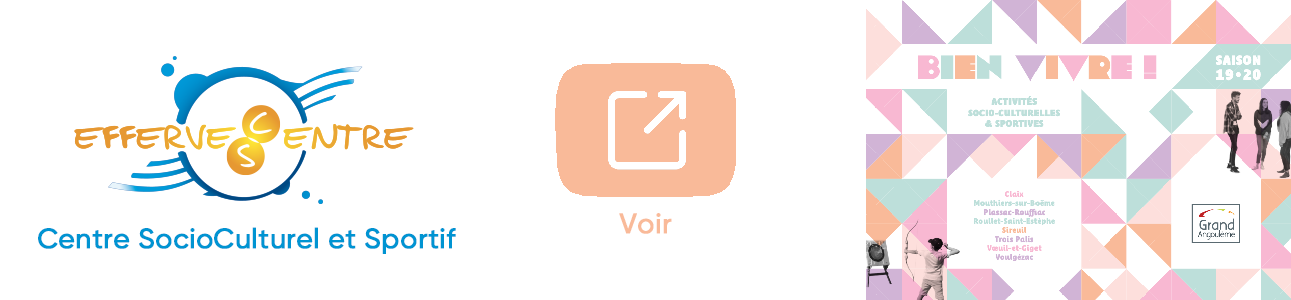 Choix des couleurs et réalisation de la couverture de la brochure du centre SocioCulturel Effervescentres